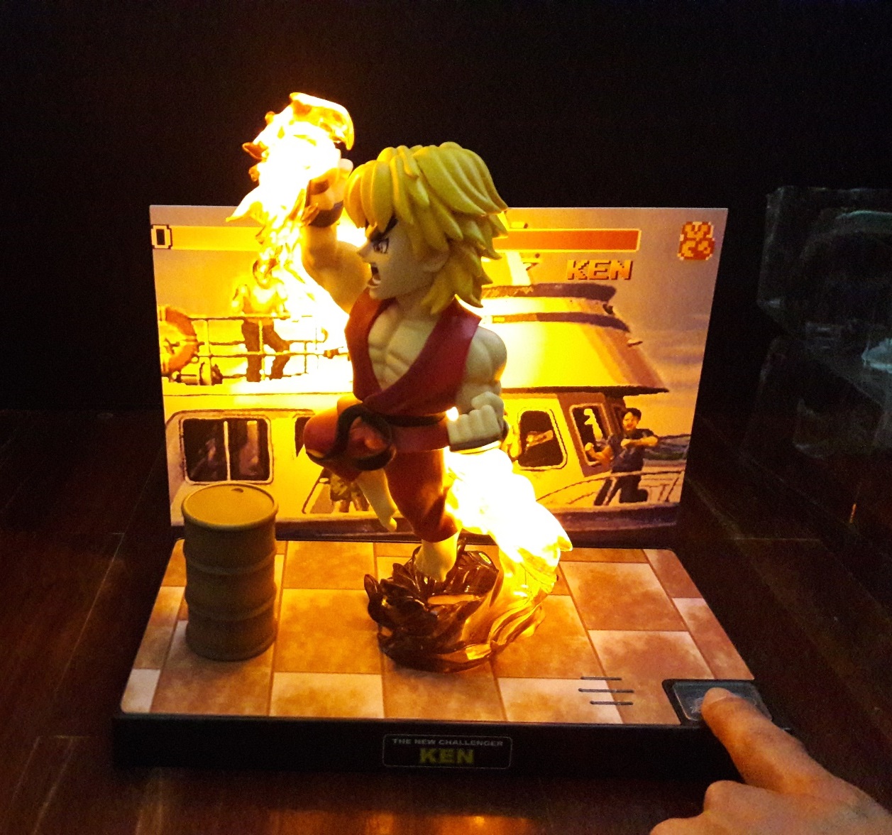 โมเดล ของเล่น Ken มีไฟปล่อยพลัง มีเสียง - Street Fighter