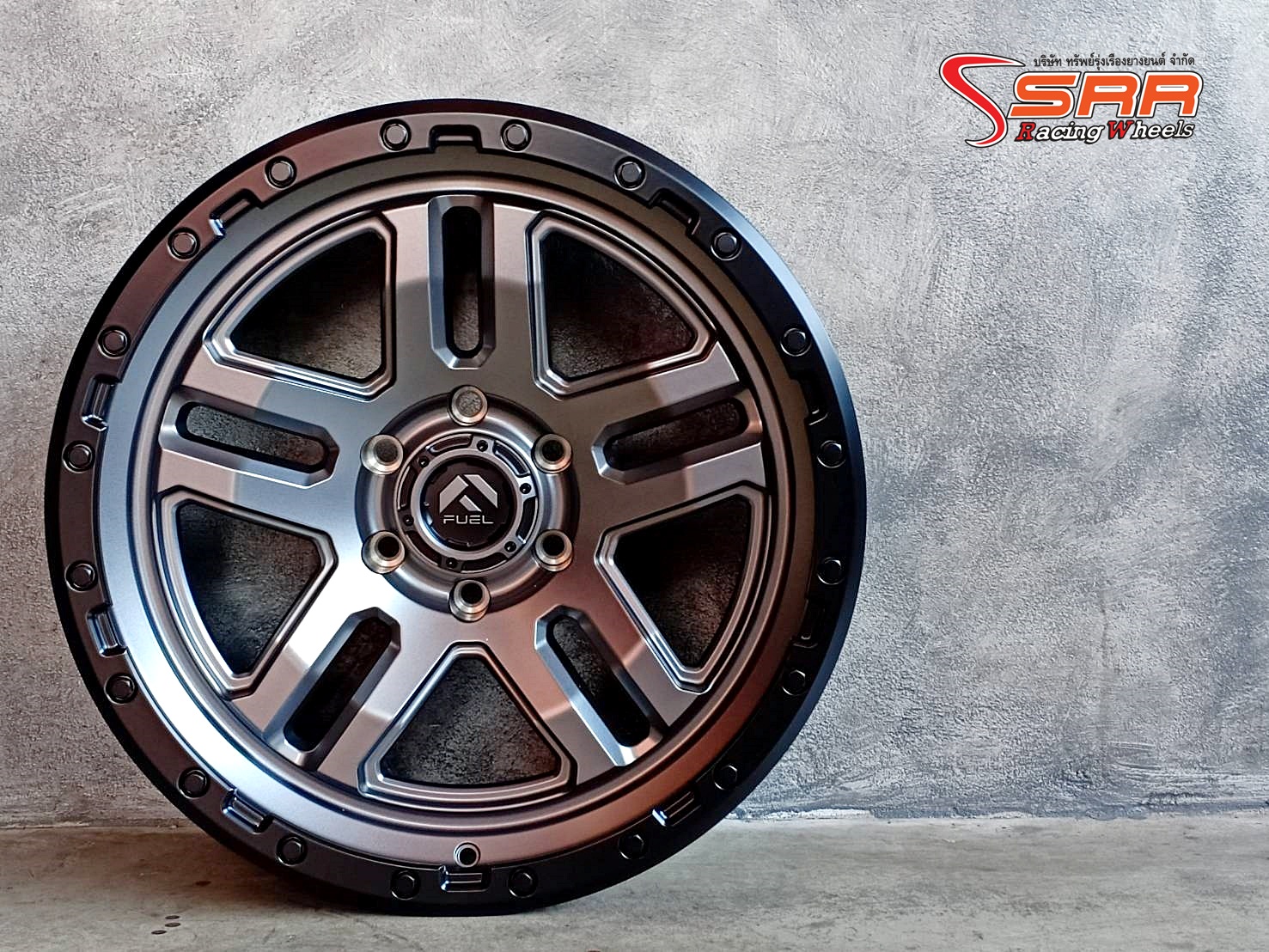 FUEL AMMO D701 ขอบ20 ET+1 6x139.7 MATTE ANTHRACITE/BLACK RING