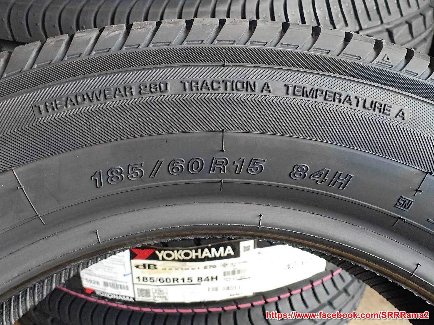 YOKOHAMA db decibel E70 185/60R15 ยางใหม่ปี20 ลดราคาพิเศษ