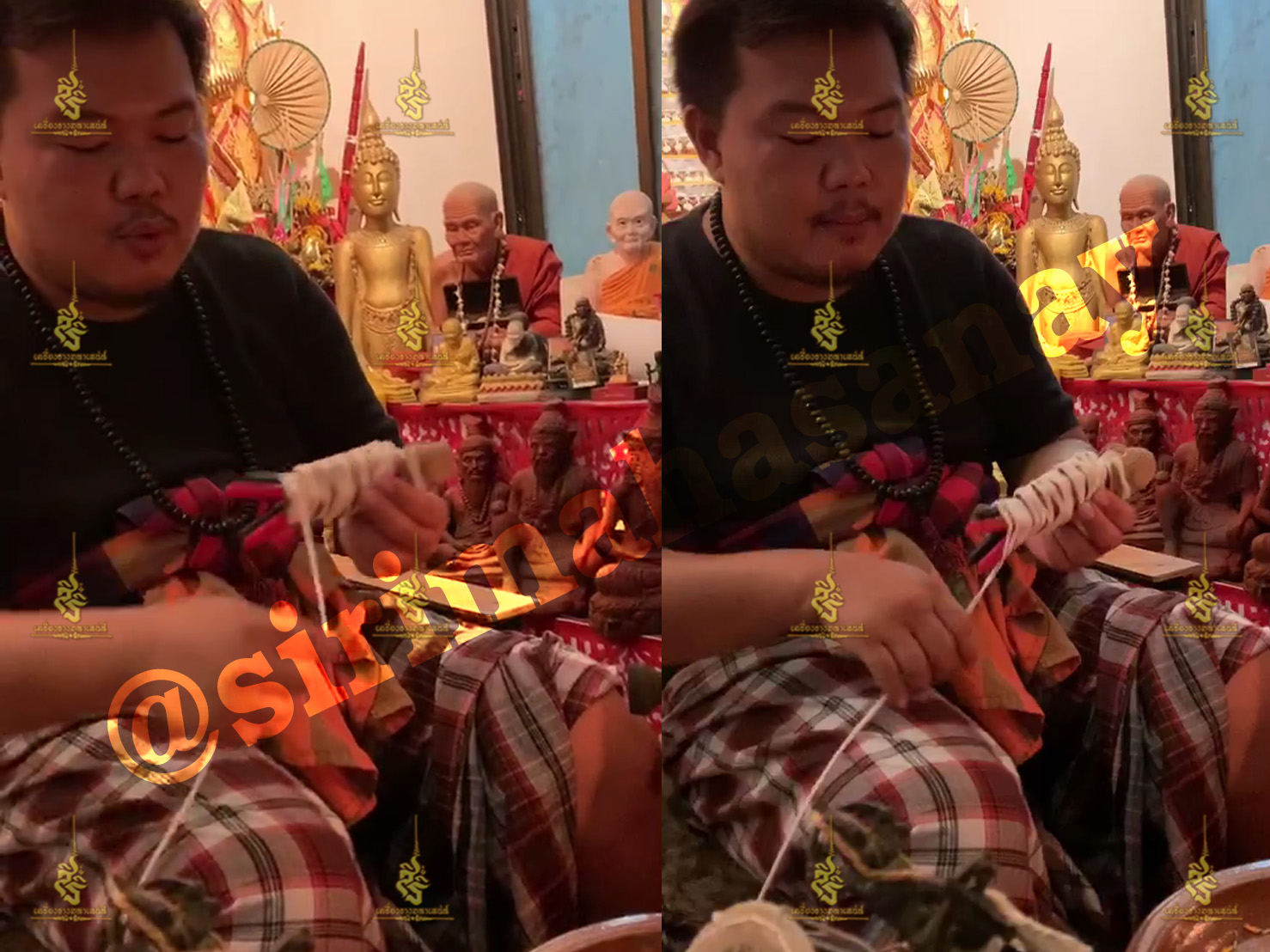 พิธีปันฮักปันหลง อาจารย์เสก สำนักสักยันต์ป๋ารมีเศรษฐีเรือนคำ
