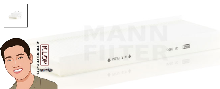 CU3955 ไส้กรองแอร์ AUDI A4 (8D,B5) '95-01' + CABRIOLET (8G,B4) '91-00' : MANN-FILTER แท้นำเข้ายุโรป