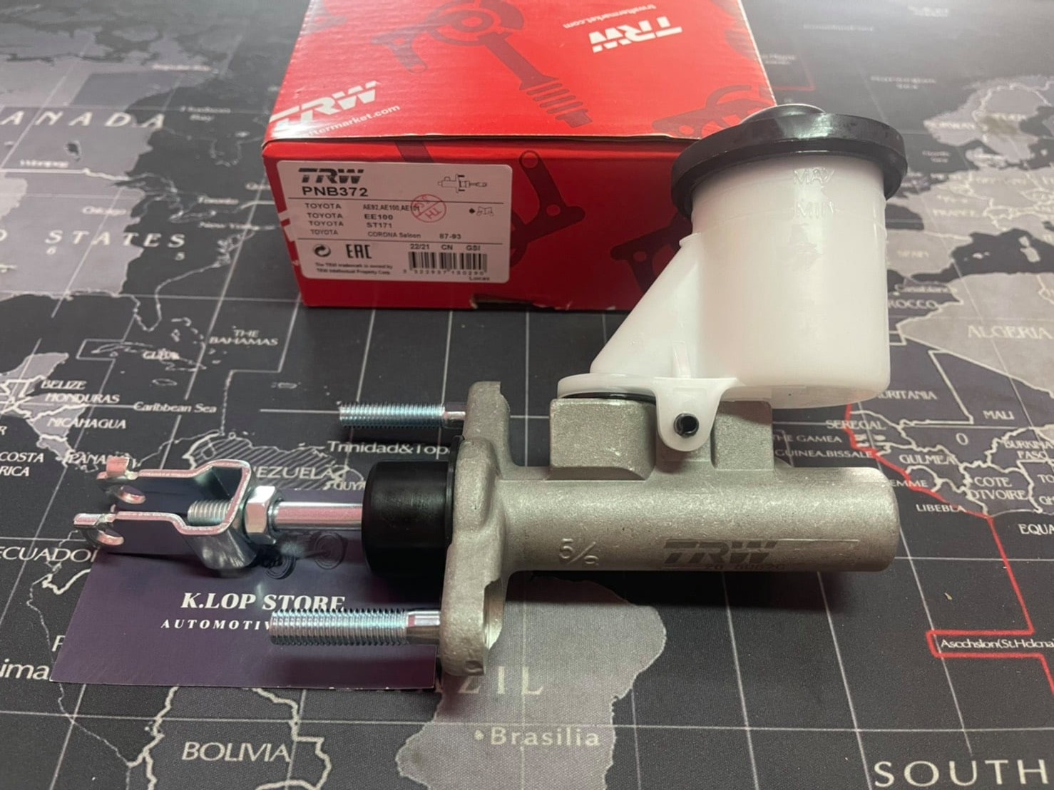 PNB372 แม่ปั๊มคลัทช์-บน(TRW) TOYOTA AE92,100,EE100,AE101 GT , ST171 1.6 ขนาด 5/8"นิ้ว