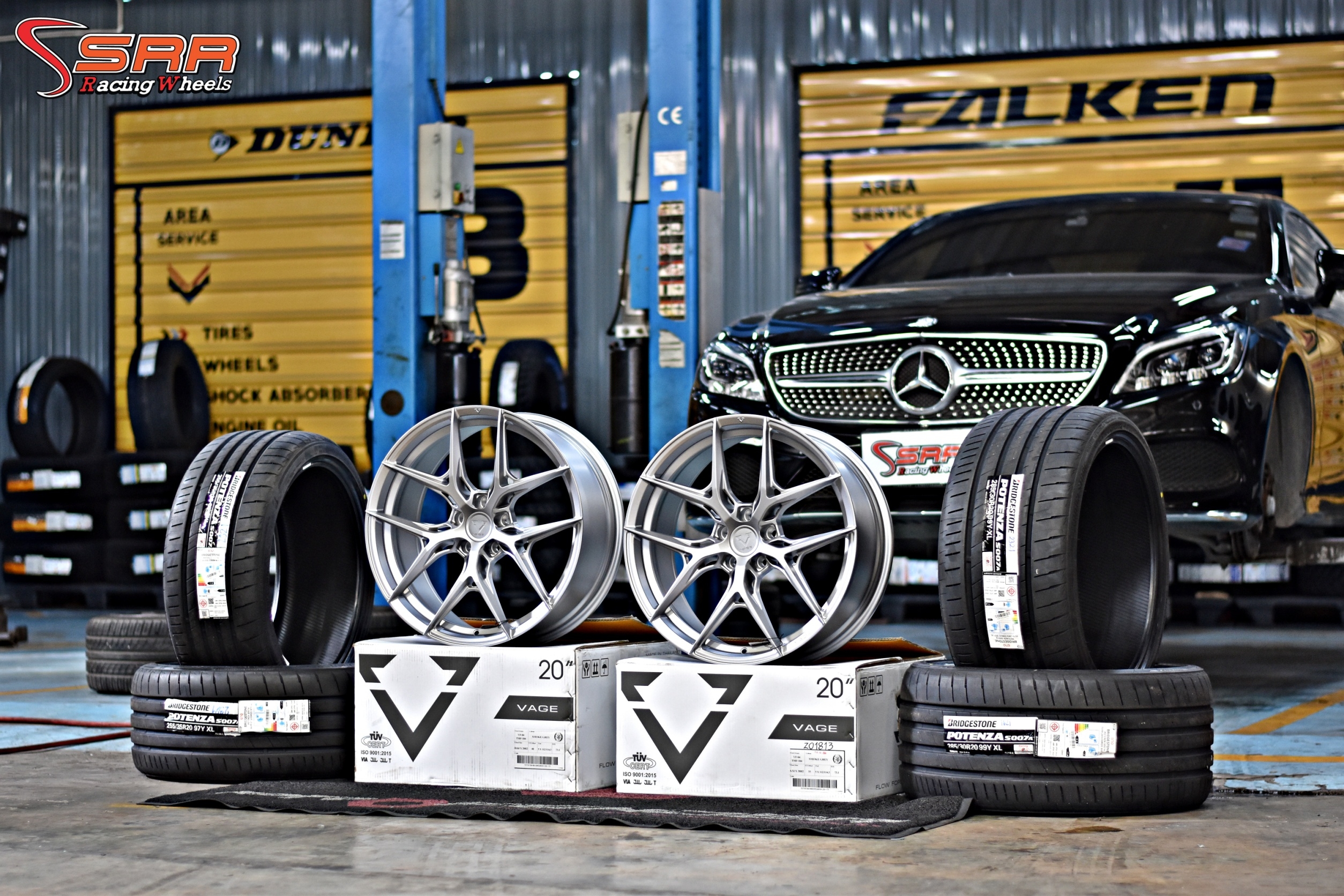 VAGE VF-04 ขอบ20 หน้า8.5 หลัง10 5H112/114.3 SMOKE GREY มีจำหน่ายที่ร้านSRR
