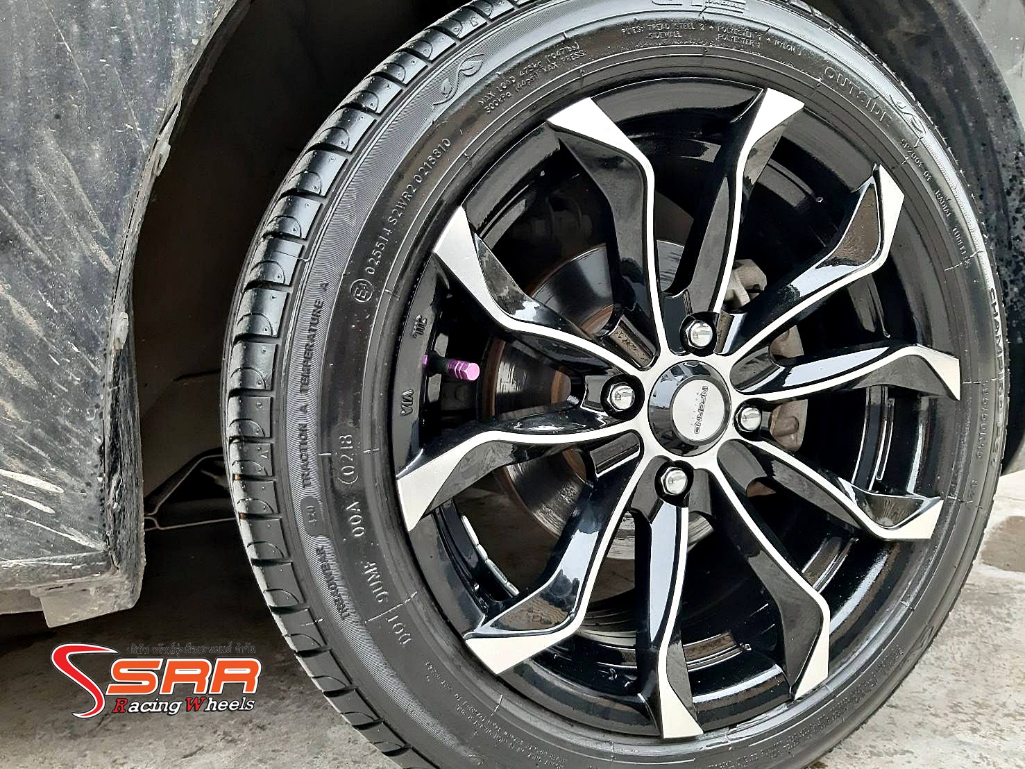 INFERNO 7091 15x7 4H100 ET38 BLACK POLISH