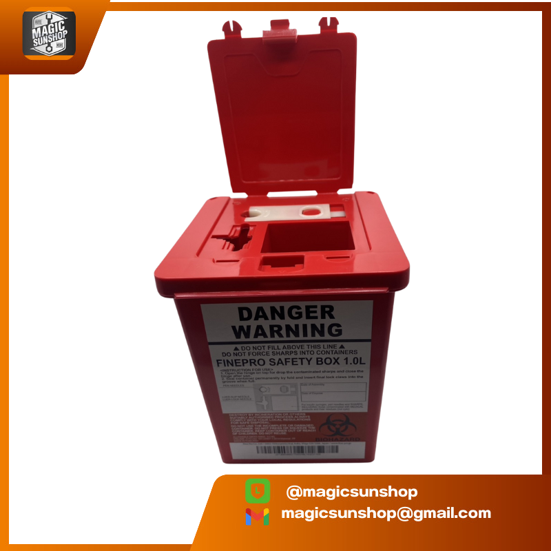 930769 ถังทิ้งอุปรกรณ์สีแดงแบบสี่เหลี่ยม (Safety Box)