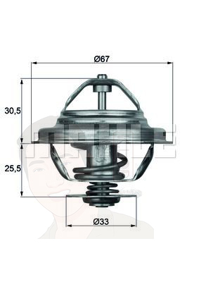 TX 27 71D วาลว์น้ำ BMW M20 M30 M50 / 3 (E30 E36) 5 (E28 E34) 7 (E32) 11531466174 (ยี่ห้อ MAHLE)