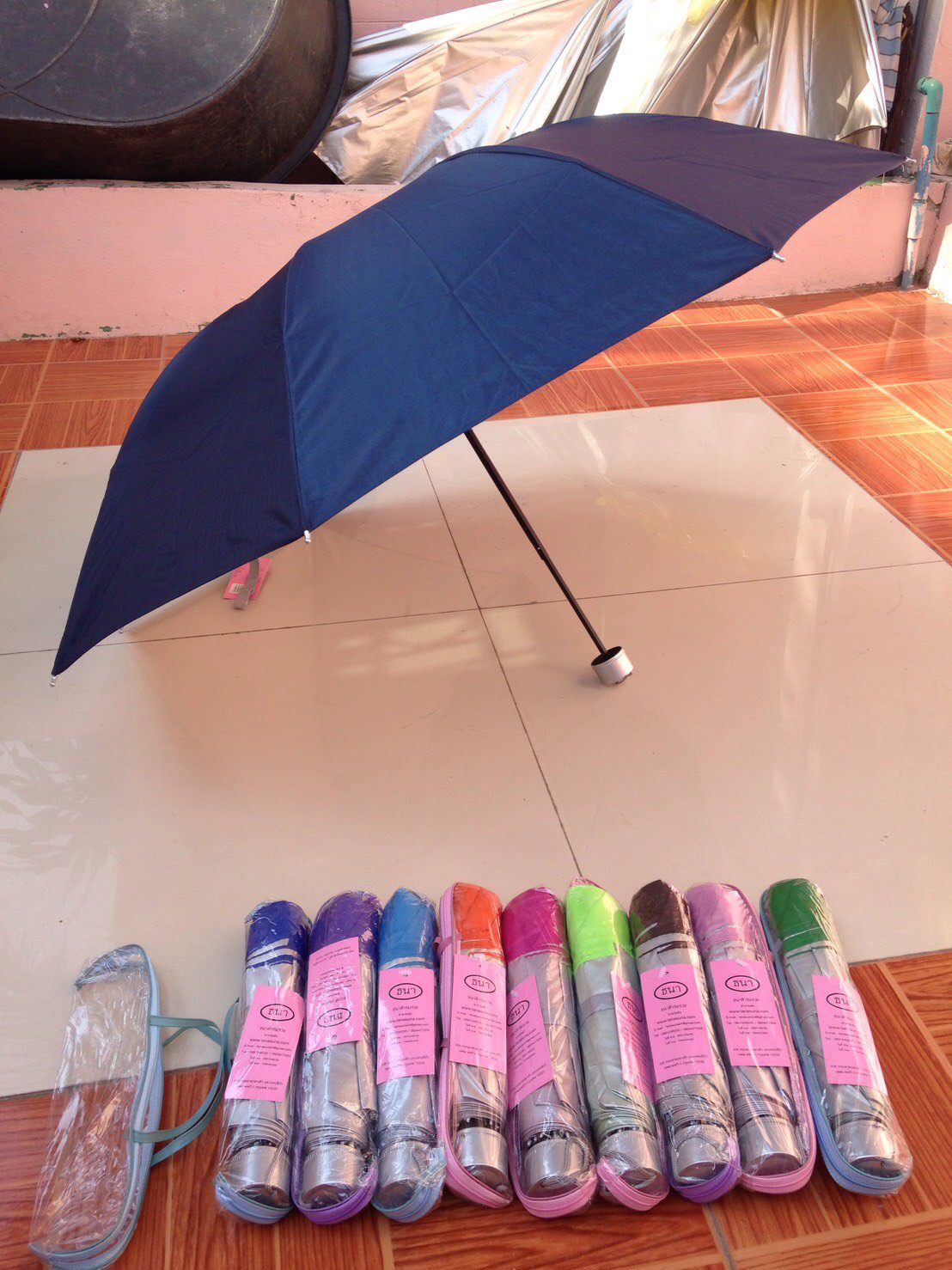 ร่มพับ3ตอน-ซองกระเป๋า