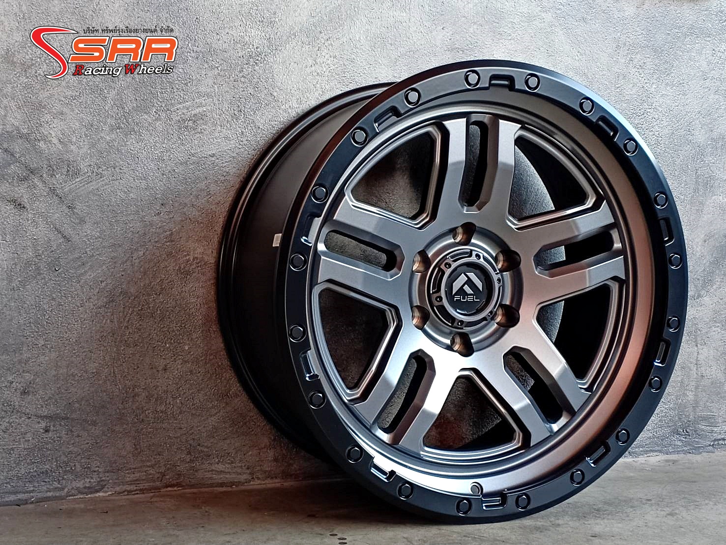 FUEL AMMO D701 ขอบ20 ET+1 6x139.7 MATTE ANTHRACITE/BLACK RING