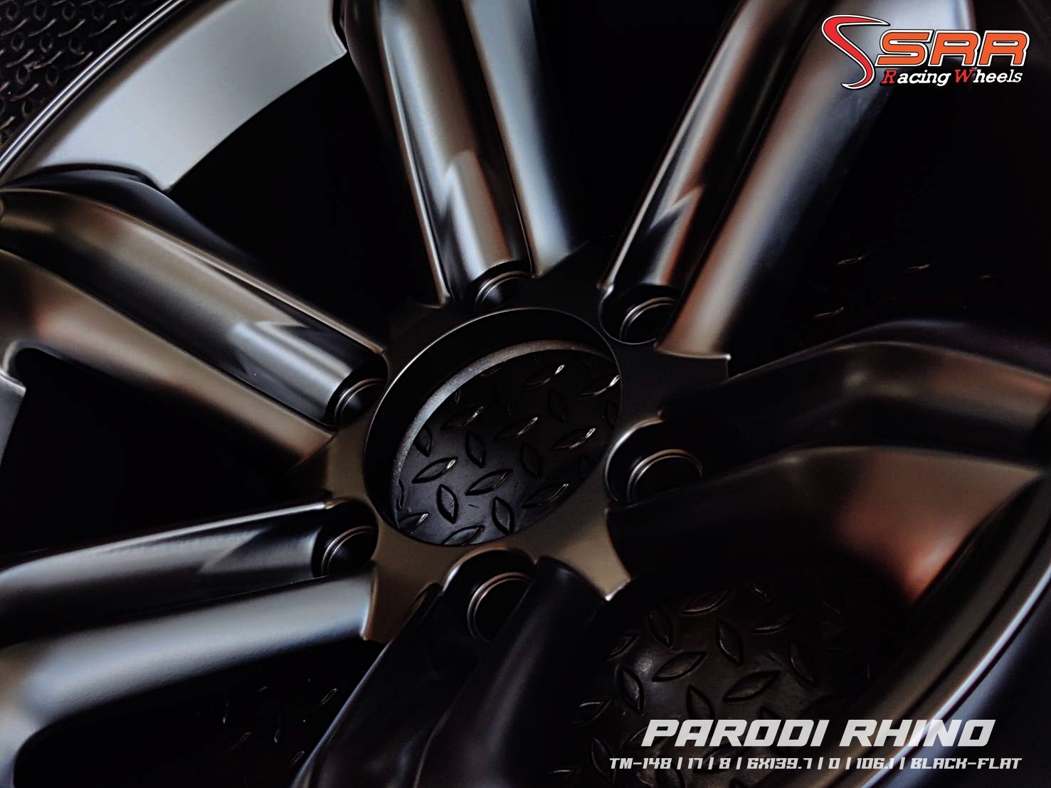 ล้อเล็บเหยี่ยว PARODI RHINO ขอบ17 6H139.7 ET0 สีดำด้าน ราคาพิเศษ