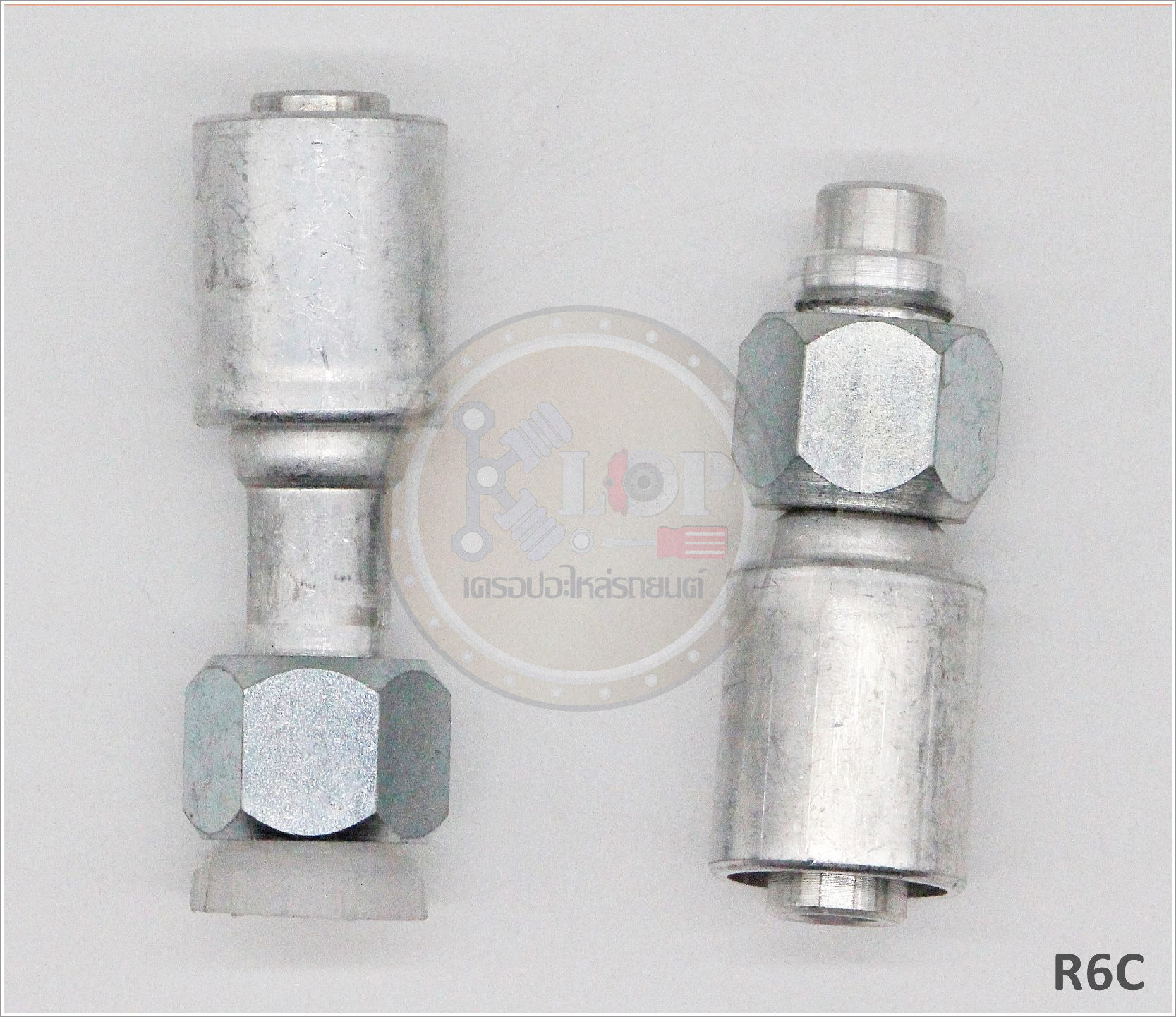 R6C พิตติ้ง 5/8นิ้ว -180องศา โอริง R134a (ปลอกอลูมิเนียม) (Vinn)