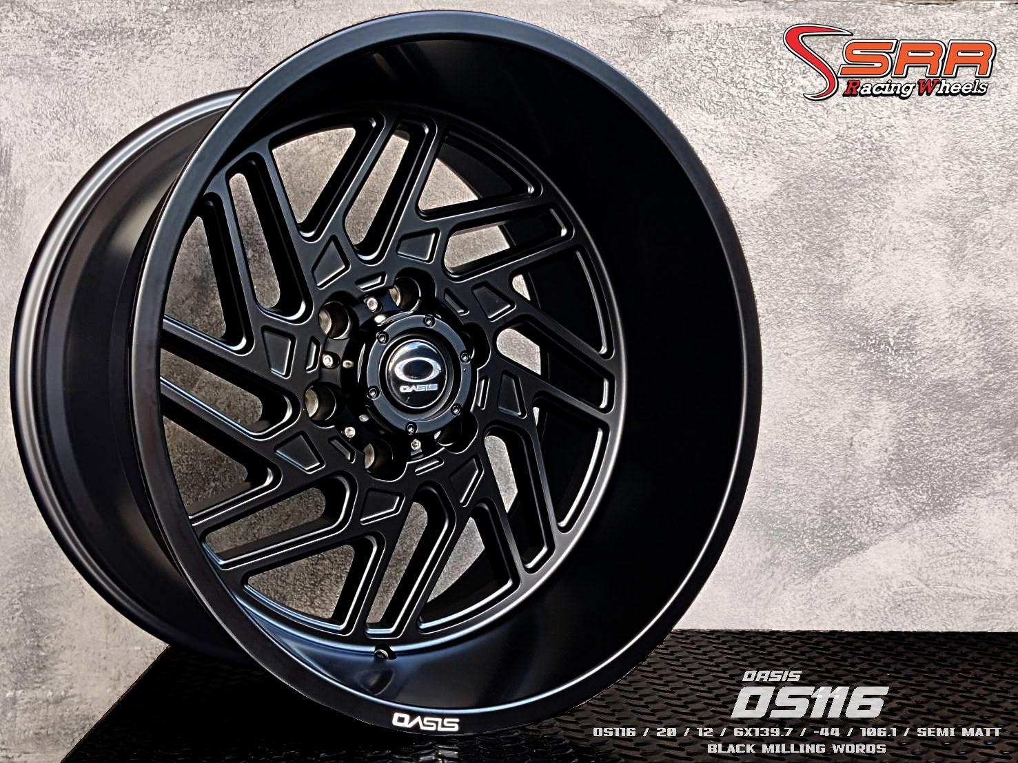 OASIS OS116 ขอบ20x12 6x139.7 ET-44 สีดำด้าน ราคาพิเศษ