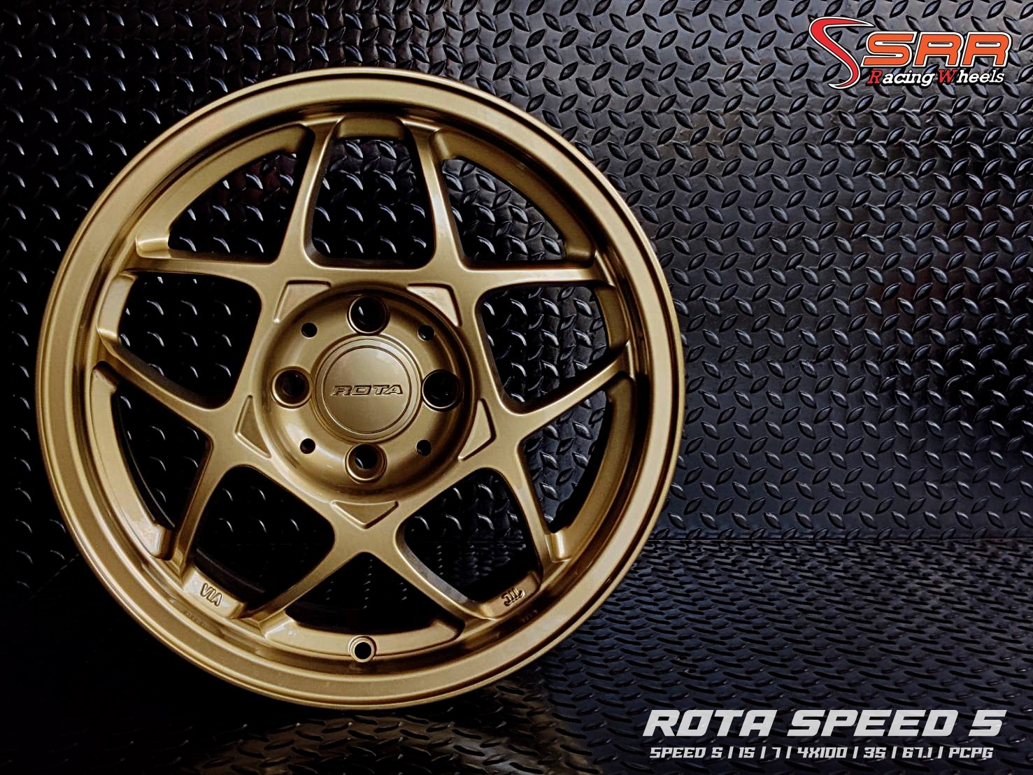 SPEED 5 ROTA ขอบ15 4H100 ET35 PCPG ราคาพิเศษ