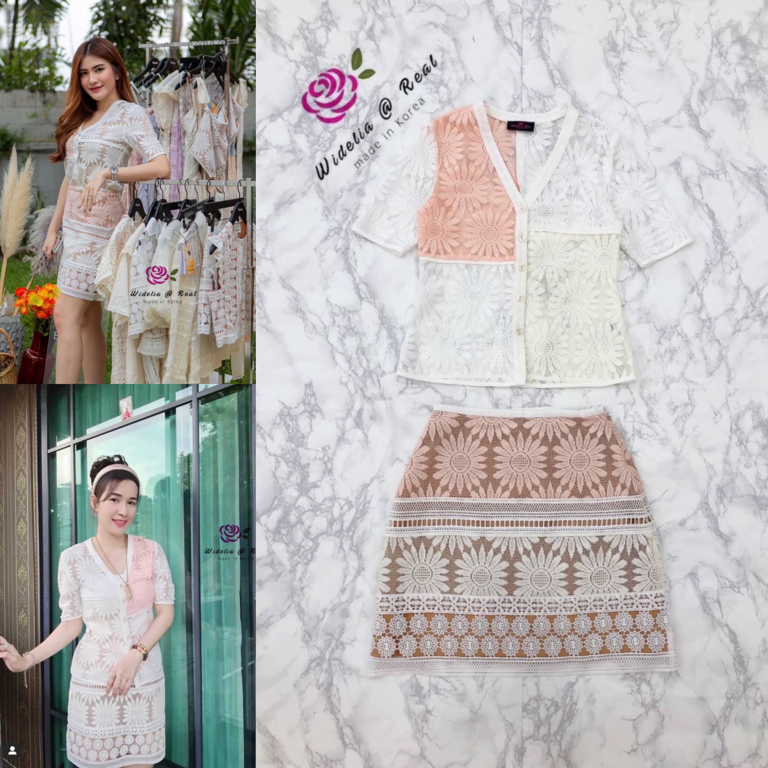 Janesuda Set Top&Skirt เซ็ทเสื้อคอวีแขนสั้นกับกระโปรงสั้นแสนสวย
