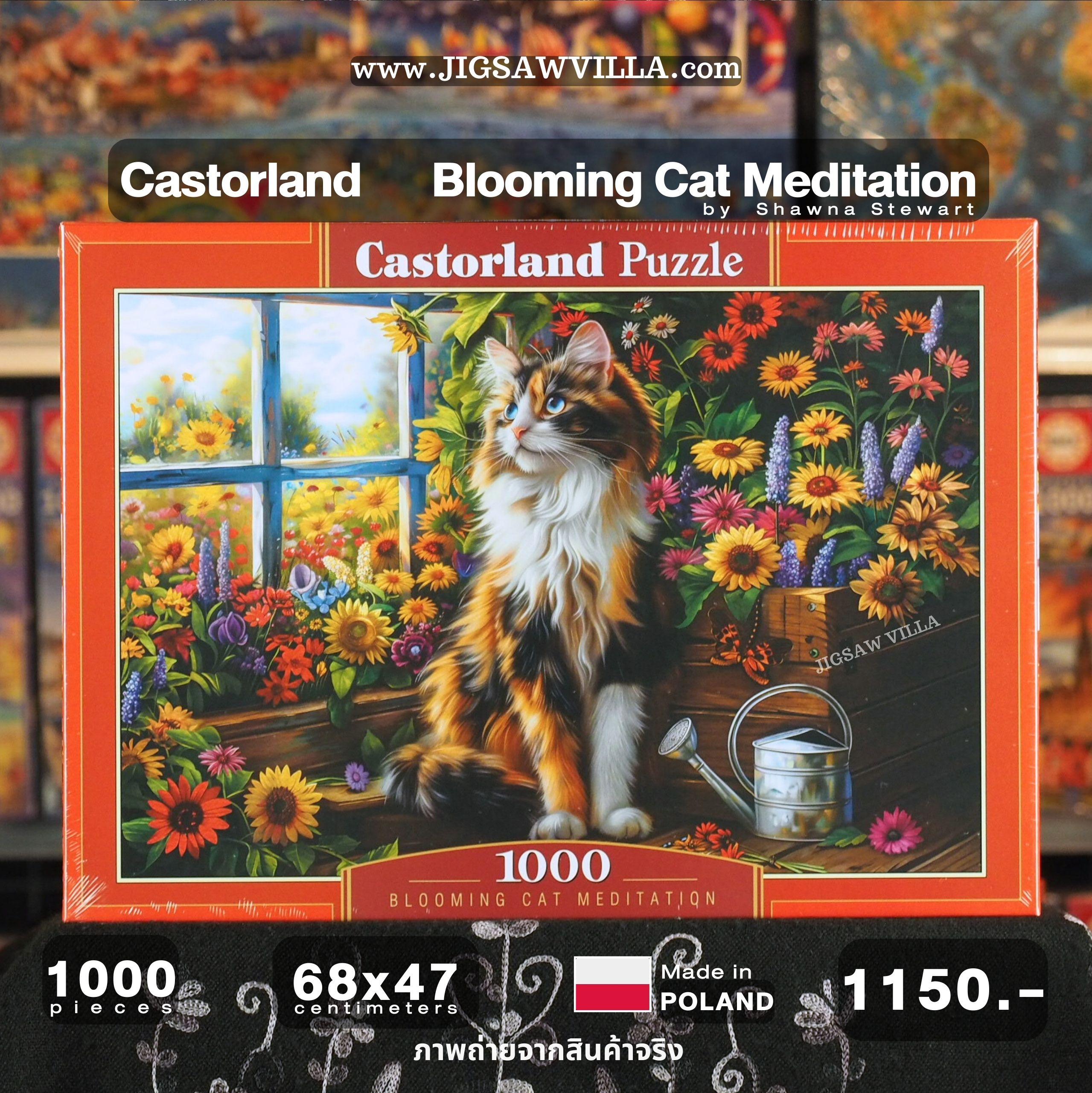 Castorland - Blooming Cat Meditation by Shawna Stewart 1000 pcs.