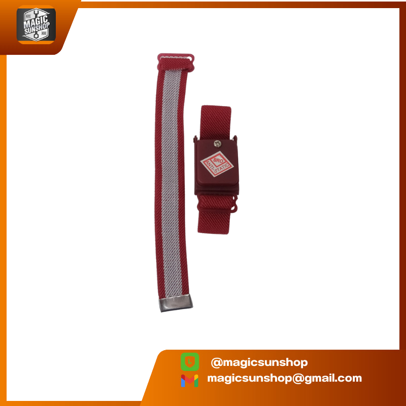 Cordless Wrist Strap WS-21B สายรัดข้อมือกันไฟฟ้าสถิตย์ สายสีแดง