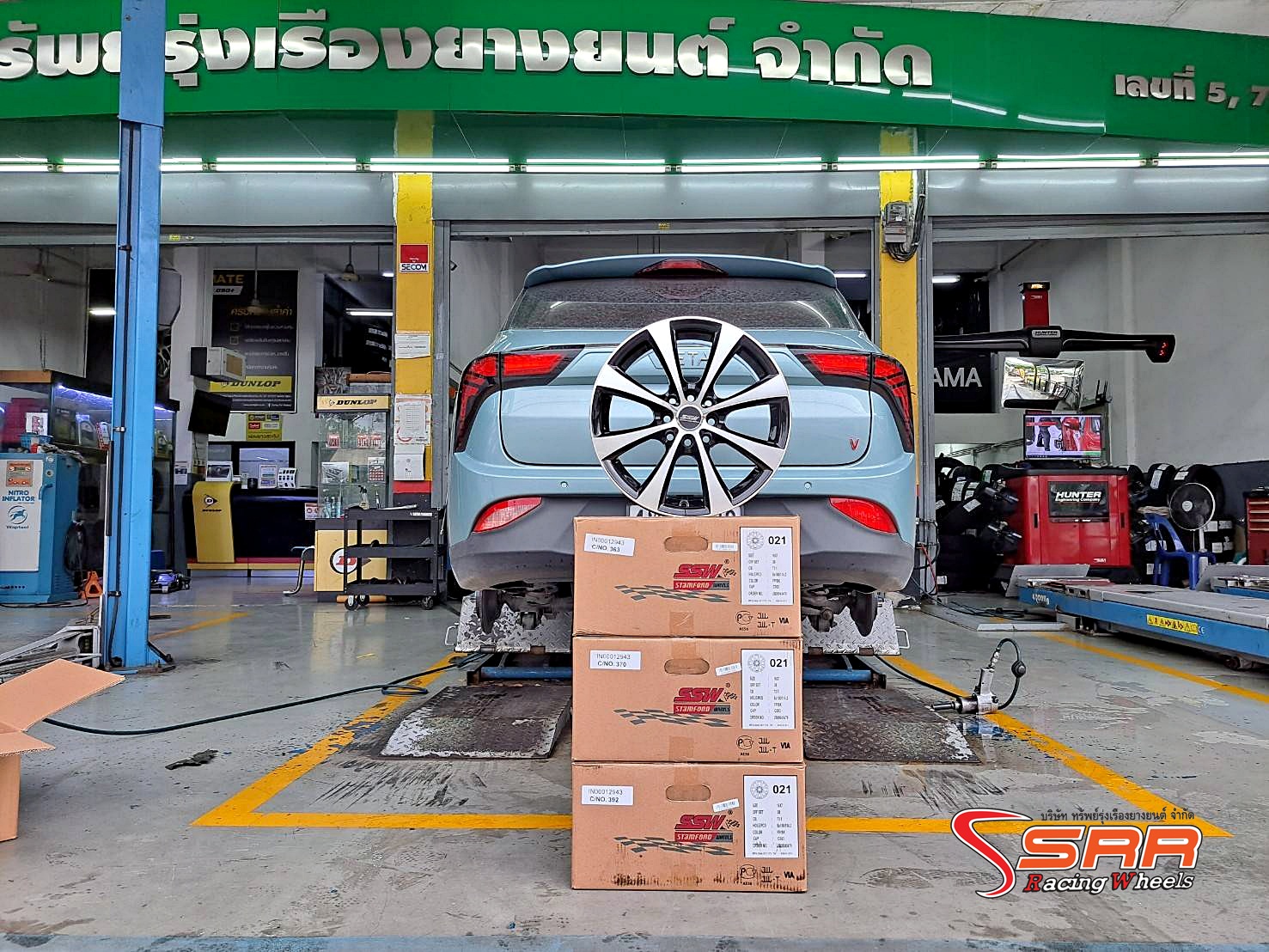 SSW-021 ขอบ16 8x100/114.3 FP/BK ติดตั้งรถไฟฟ้า NETA V