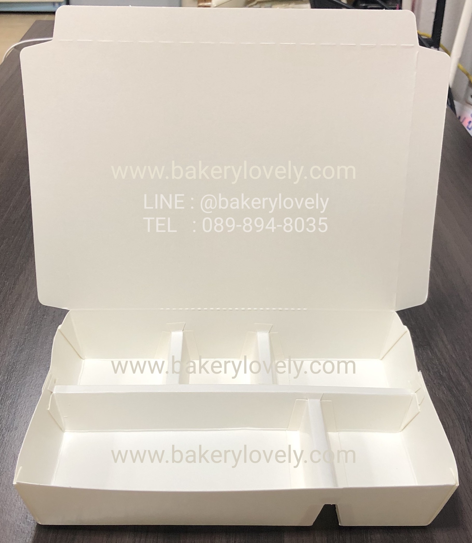 กล่องกระดาษใส่อาหาร สีขาว 5 ช่อง