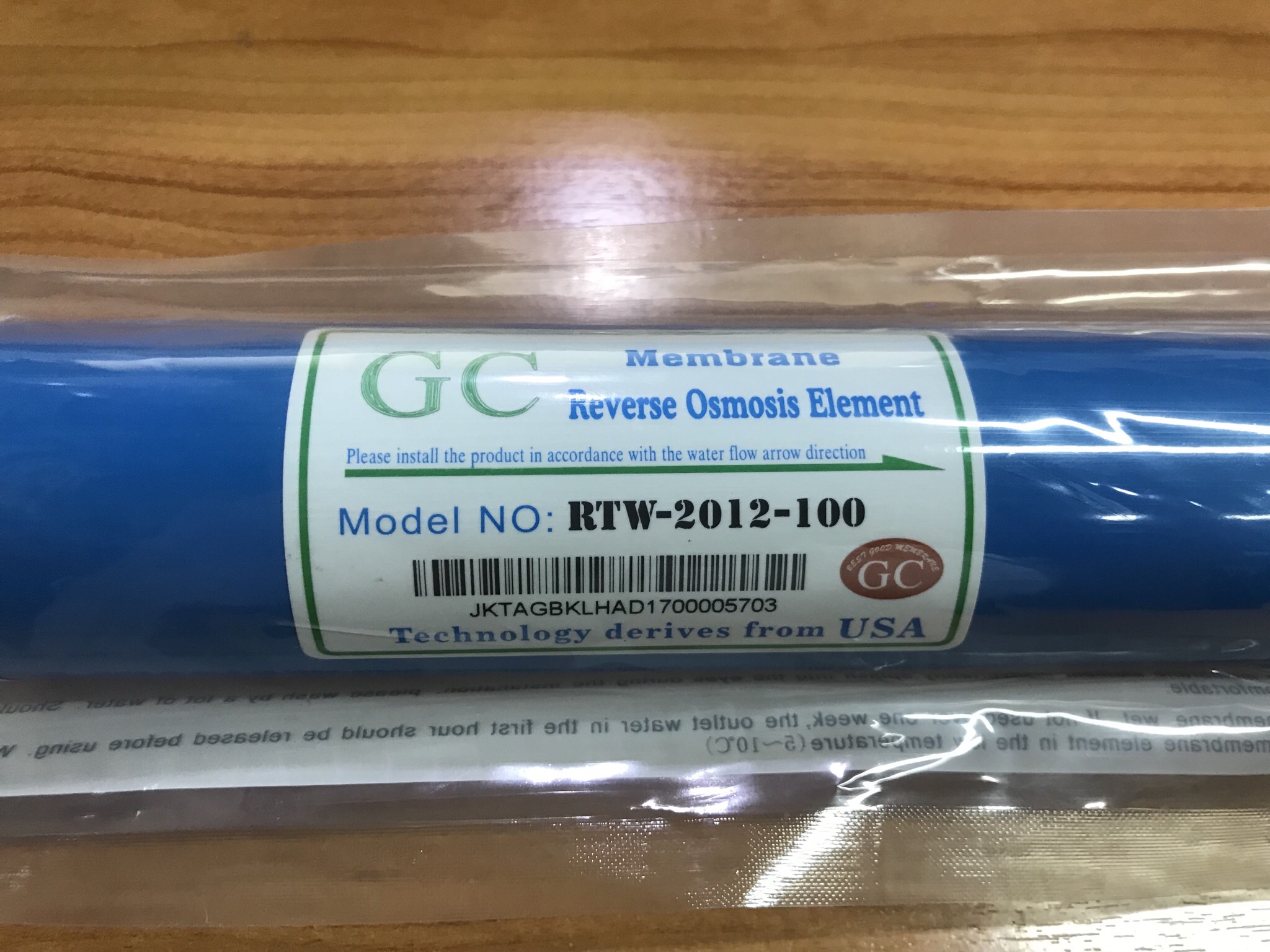 ไส้กรอง RO Membrane 100 GPD ยี่ห้อ GC ชิ้น/ลัง