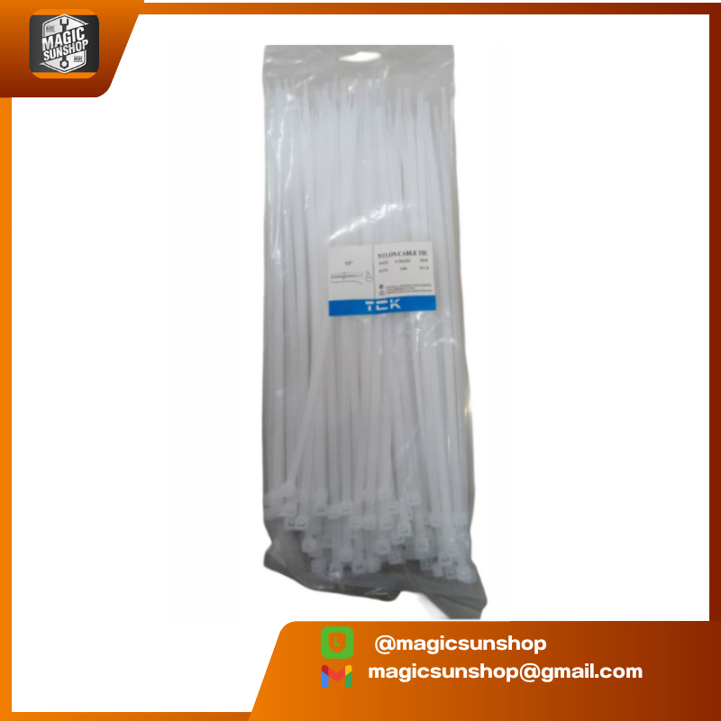 Cable tie Size 10 4.0x250mm (100pcspack)ขาว