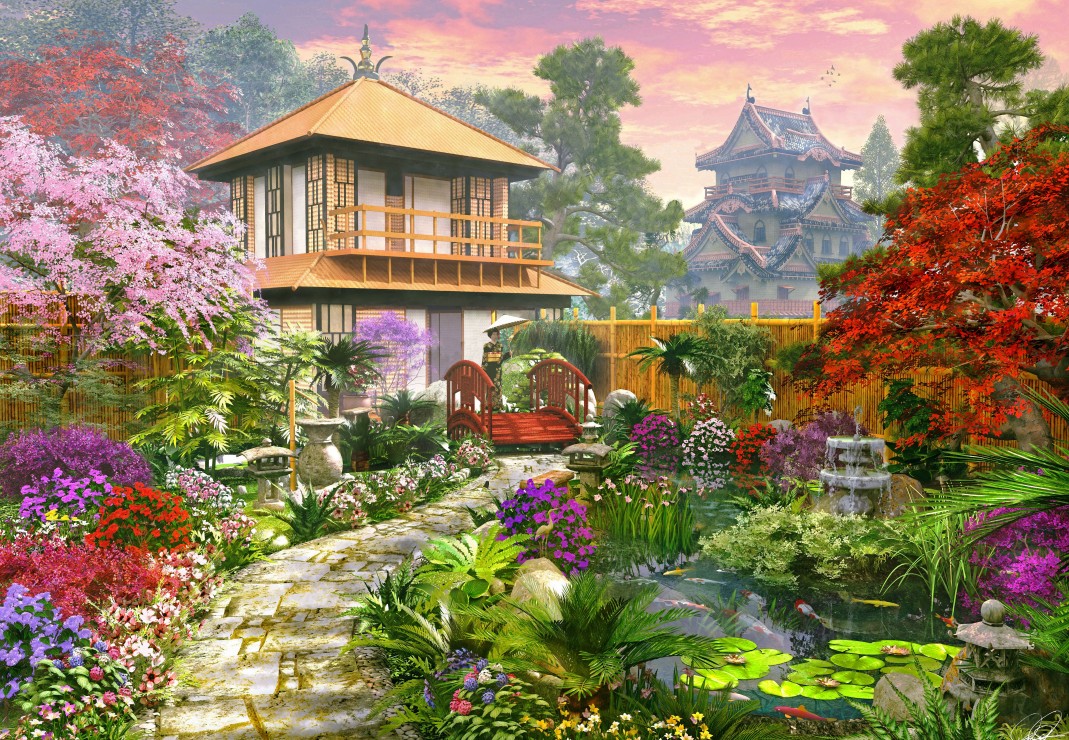 Bluebird Puzzle - Japan Garden 1000 pcs.