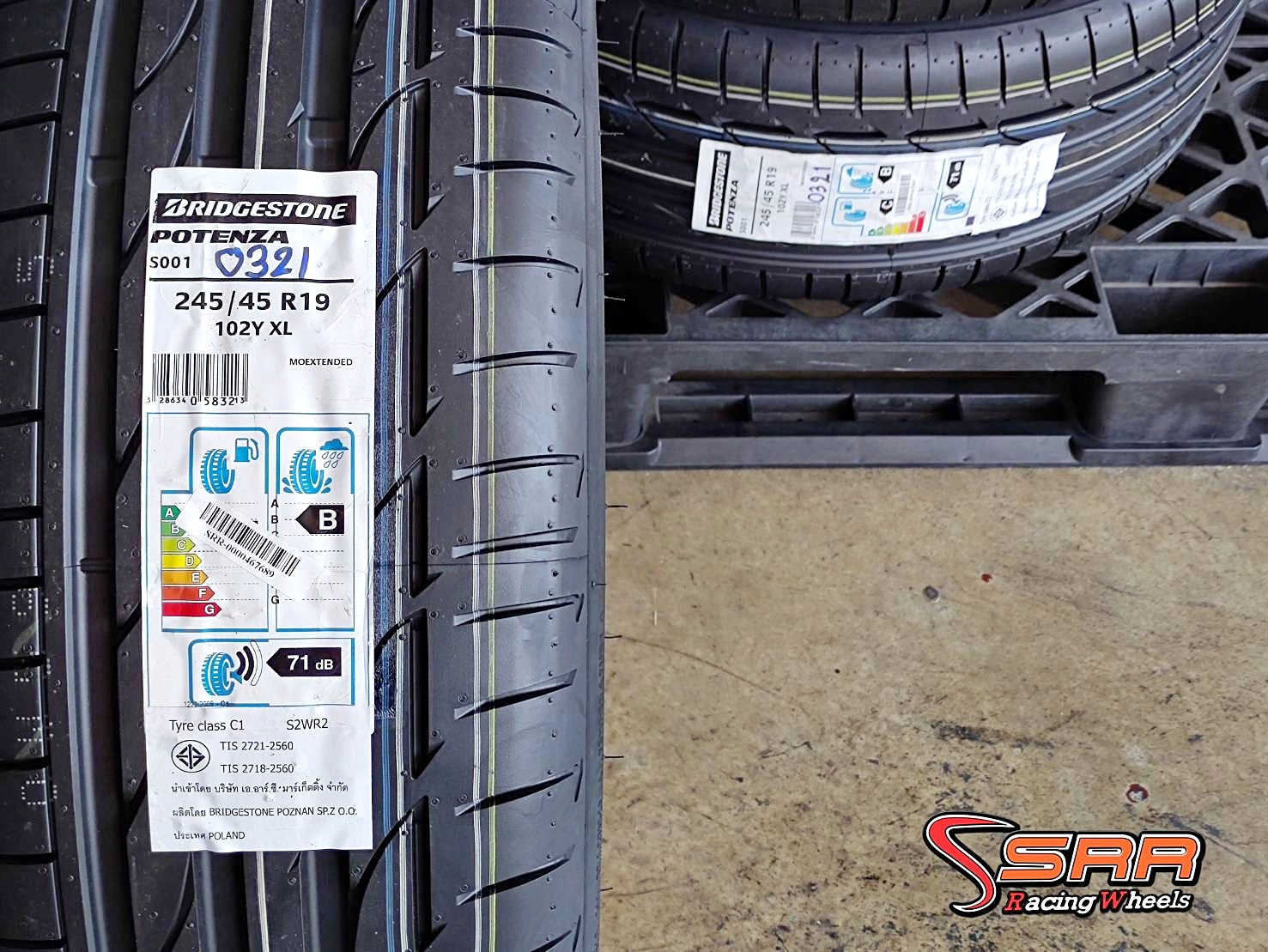 BRIDGESTONE POTENZA S001 RFT 245/45R19 ยางรันแฟลต ราคาพิเศษ