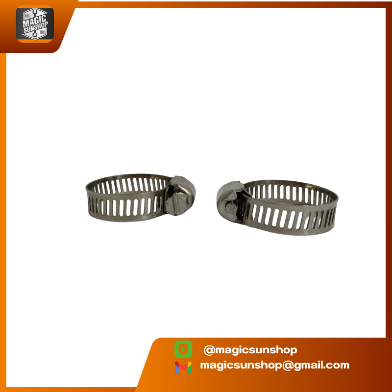 Stainless Steel Hose Clamp 16-25mm เข็มขัดรัดท่อ สแตนเลส