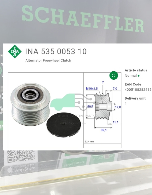 (INA) : มู่เล่ยไ์ดชารจ์ ZD30 Frontier 3.0 D22, Urvan E25