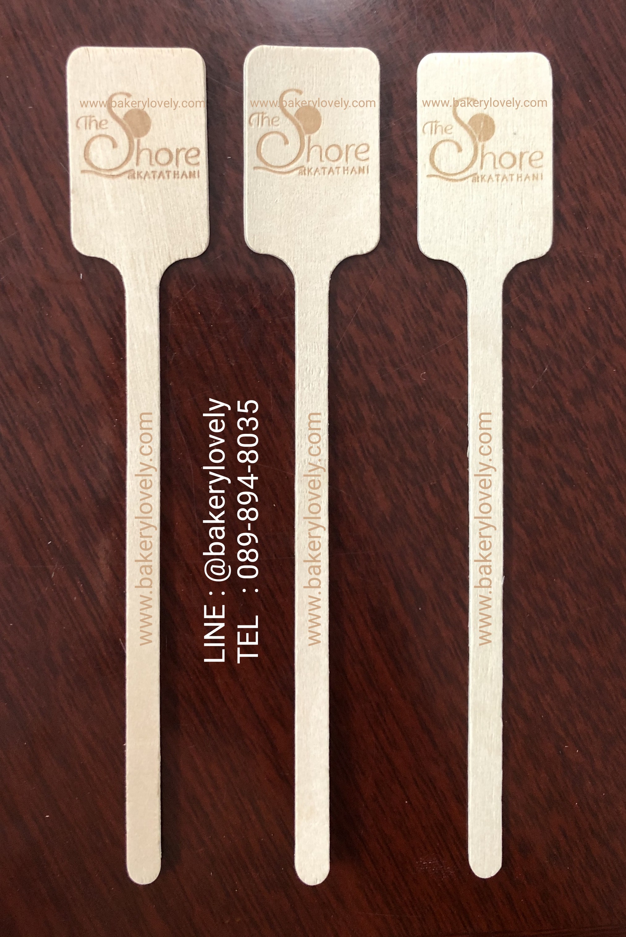 ไม้คนเหล้า หัวสี่เหลี่ยมปั๊มโลโก้