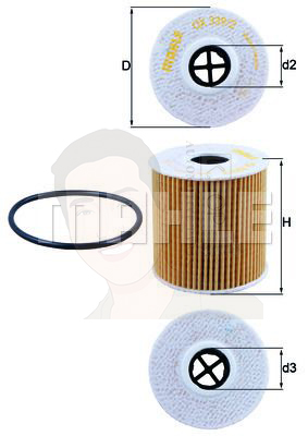 OX 339-2D กรองน้ำมันเครื่อง (BMW N14 N16 / R55 R56 R60, Evoque 2.2D, Freelander II