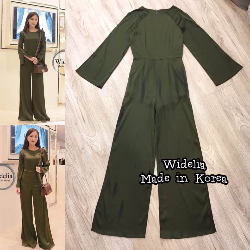 *พร้อมส่ง*CNT Jumpsuit ตัวยาว คอกลมแขนยาวช่วงแขนเป็นทรงบานเล็กน้อย