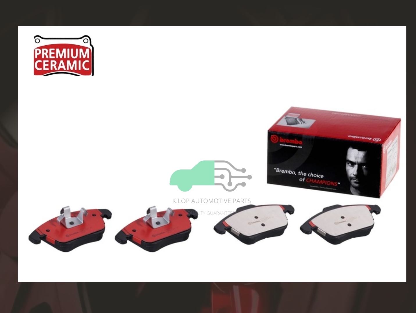 P44 020N ผ้าเบรกหน้า BREMBO รุ่น Ceramic) LAND ROVER EVOQUE (2.0 2.0D) 2011-