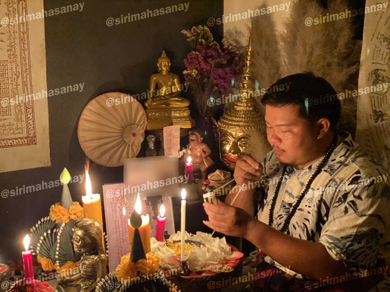 พิธีปันฮักปันหลง อาจารย์เสก สำนักสักยันต์ป๋ารมีเศรษฐีเรือนคำ