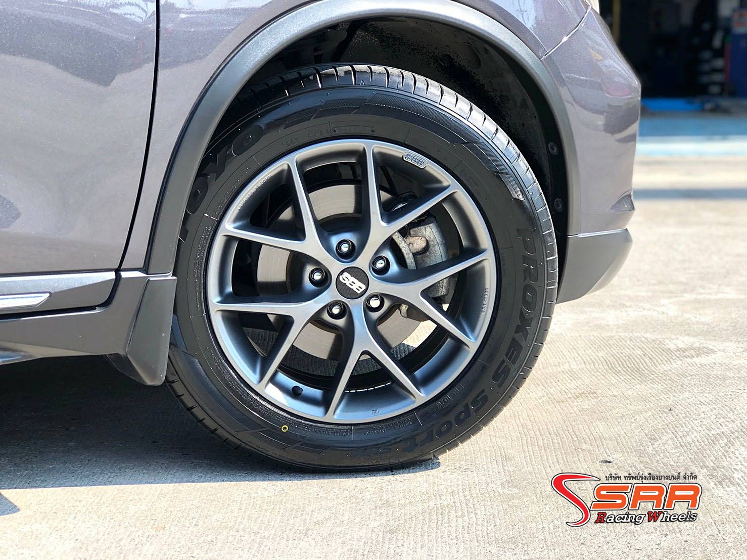 BBS SR017 ขอบ18 5H114.3 ET+40 HIMALAYA GERY ล้อแท้GERMANY ที่SRR