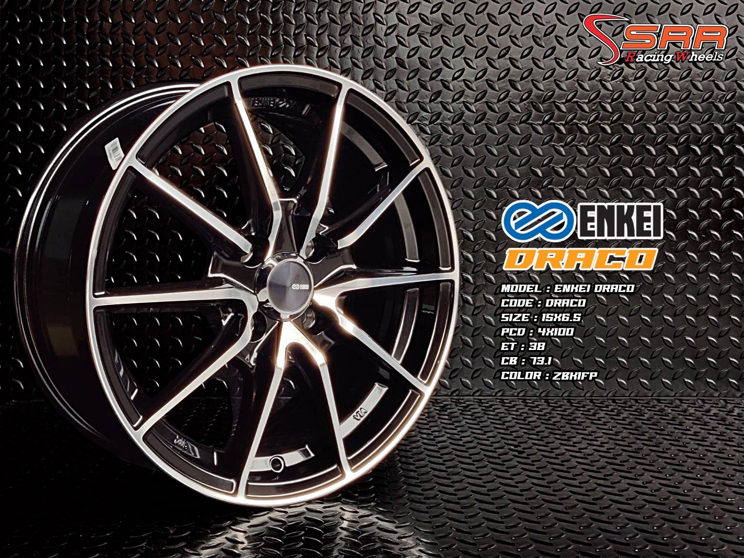 ENKEI DRACO ขอบ15 4H100 ET38 ZBK1FP มีจำหน่ายที่ร้านSRR
