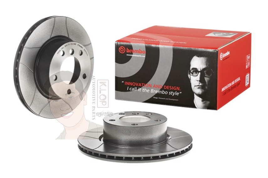 จานเบรค-หน้ารุ่น MAX (ยี่ห้อ Brembo) BMW 3 E90 (318i 320i) (HC)