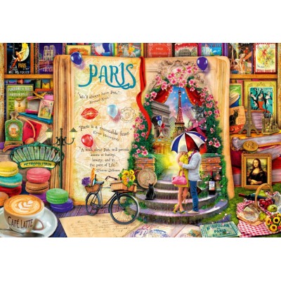 Bluebird Puzzle - Life ia an Open Book Paris by Aimee Stewart 1000 pcs.