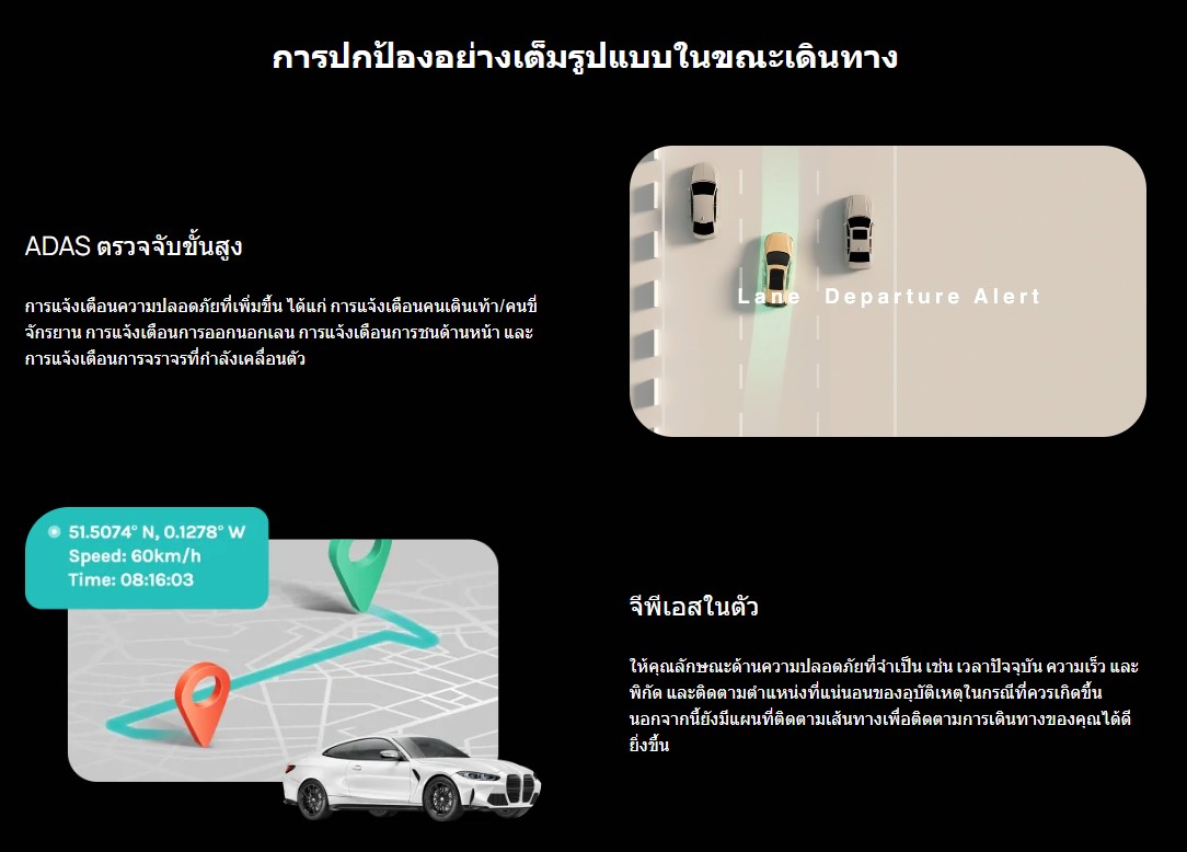 70mai รุ่น A810-2 (หน้า-หลัง) ไม่รวมติดตั้ง