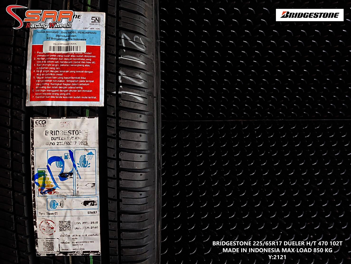 BRIDGESTONE DUELER H/T 470 225/65R17 ยางใหม่ปี2021 ราคาพิเศษ