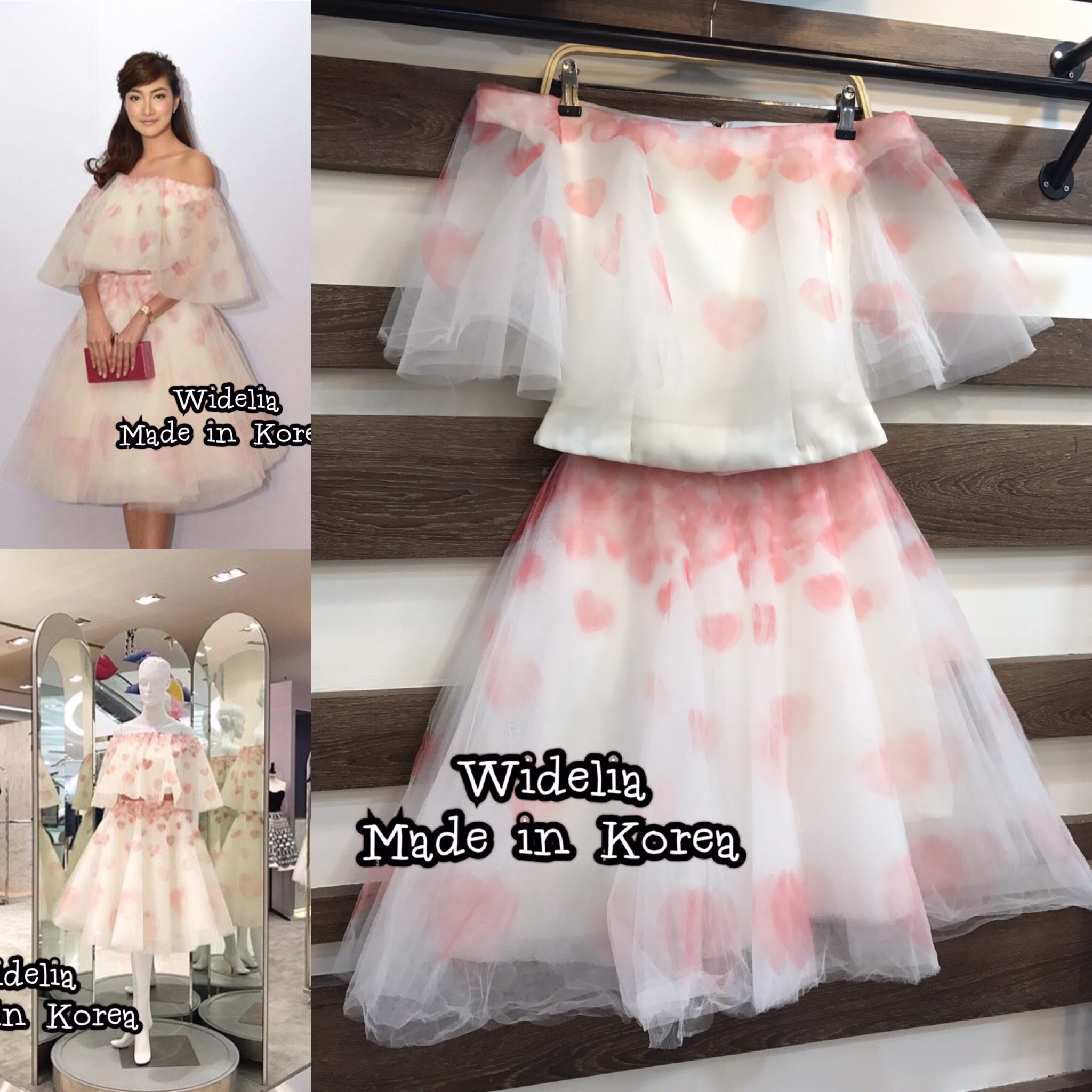 *พร้อมส่ง*Poem Set :: เสื้อปาดไหล่ผ้าแก้วกับกระโปรงตัวสั้น ทรงสุ่ม