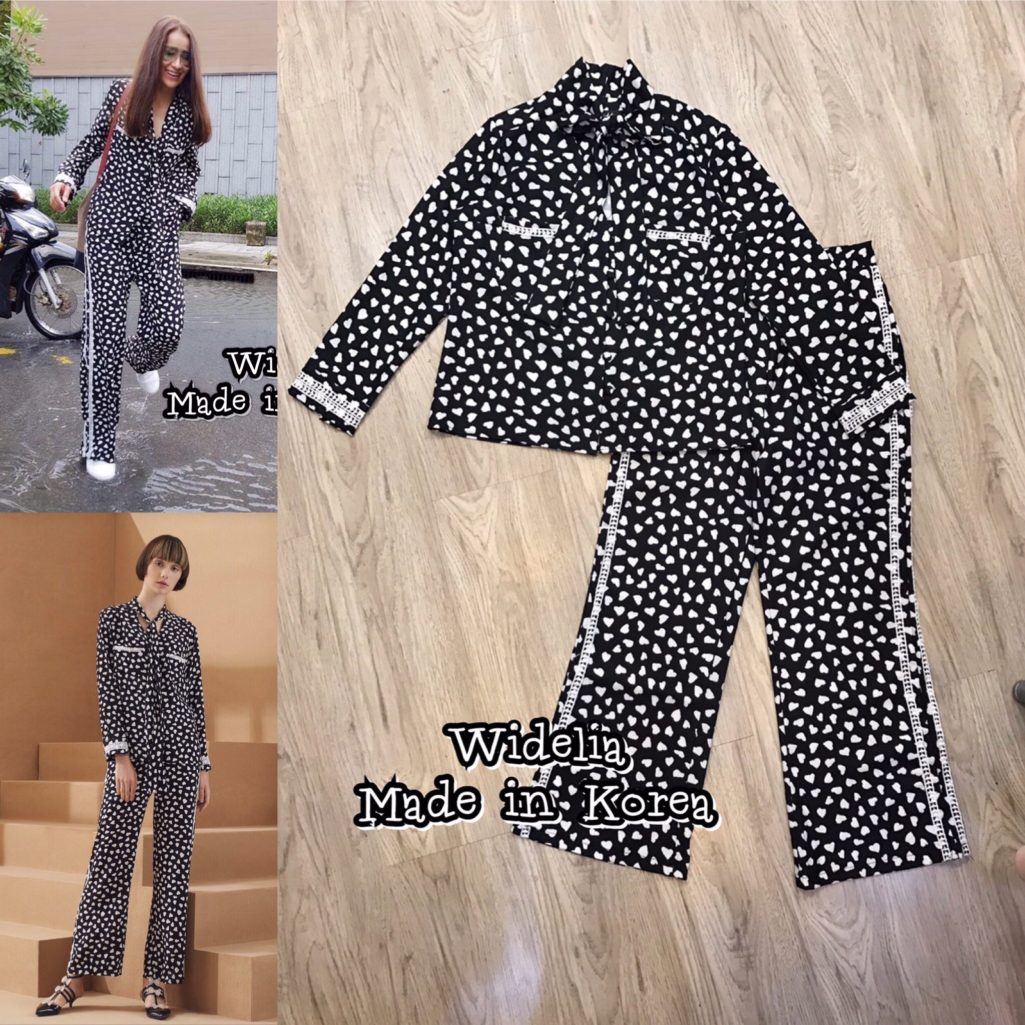 *พร้อมส่ง*Thons' :: Set >> เสื้อเชิ๊ตกับกางเกงขายาวทรงกระบอกใหญ่ สุดคลู