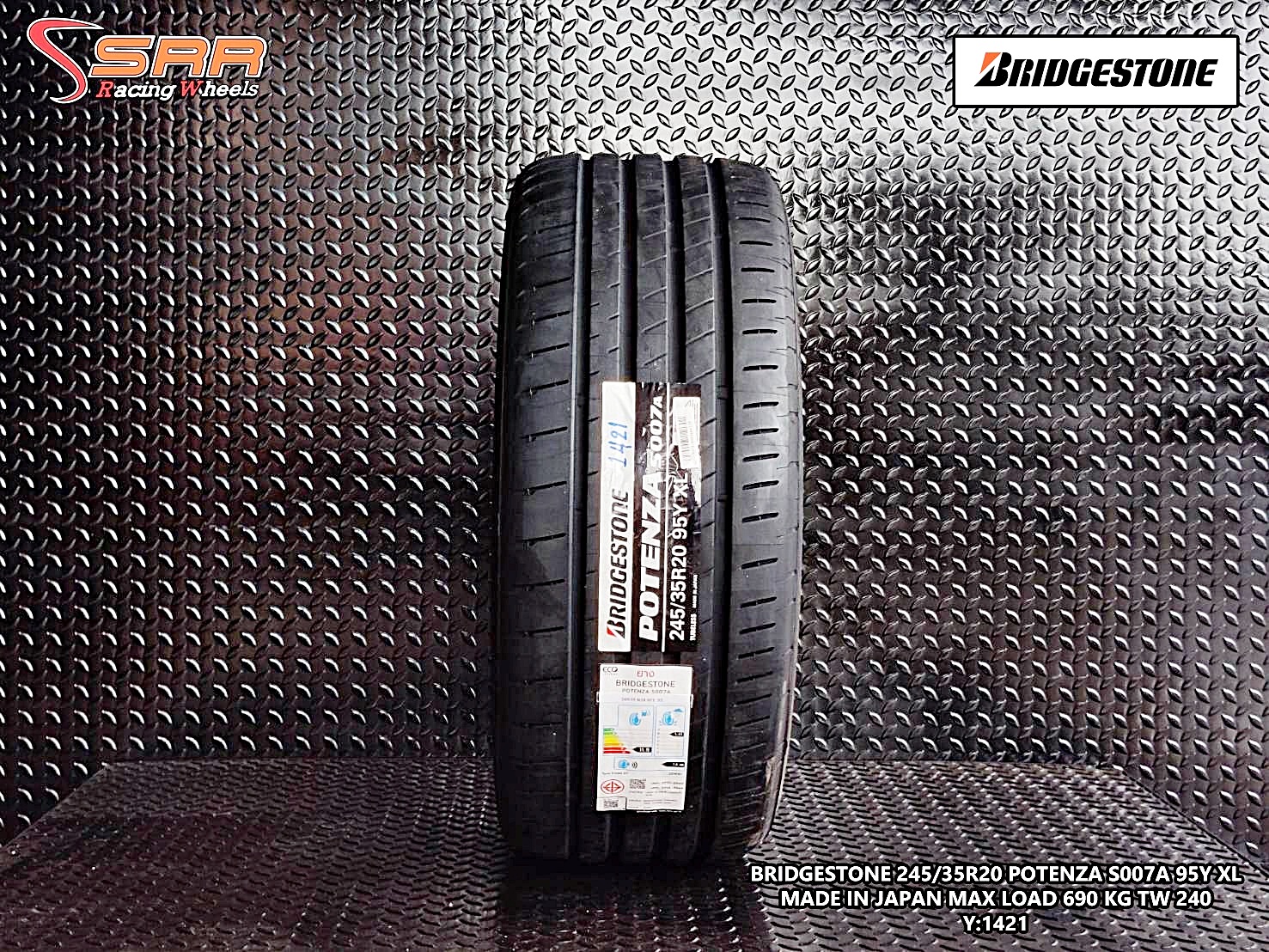 BRIDGESTONE POTENZA S007A 245/35R20 ยางใหม่ปี2021 ราคาพิเศษ