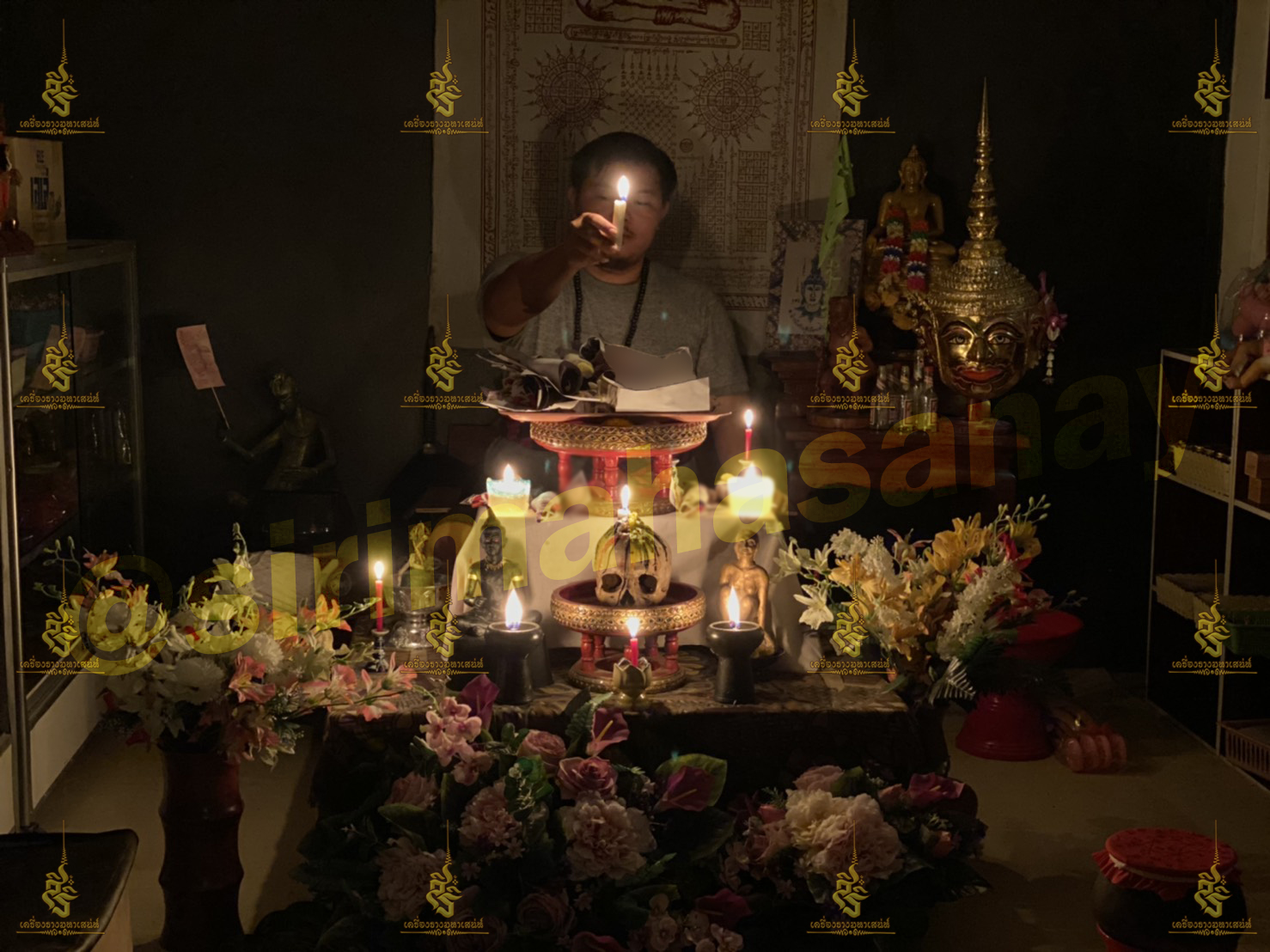 พิธีปันฮักปันหลง อาจารย์เสก สำนักสักยันต์ป๋ารมีเศรษฐีเรือนคำ