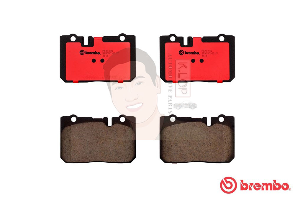 P83 039C ผ้าเบรก F (แท้ BREMBO รุ่น Ceramic) LEXUS แอลเอส (ปั๊ม 4 POT) อริสโต้ Aristo, แอลเอส LS400 (UCF20) ปี1993->