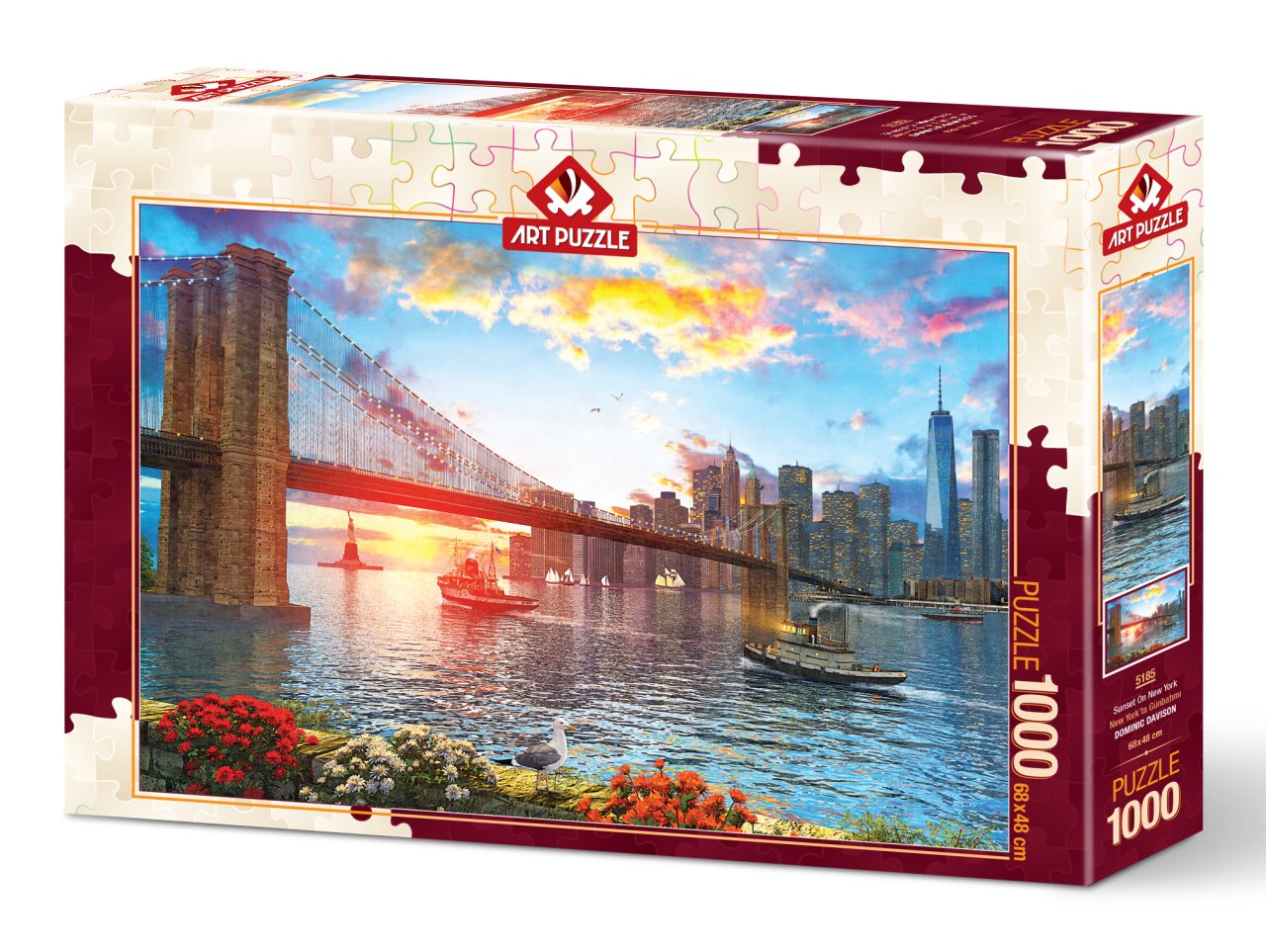 Art Puzzle - Sunset on New York by Dominic Davison 1000 pcs.