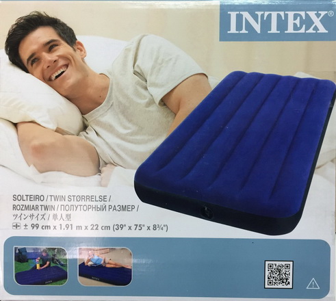 ที่นอนเป่าลม INTEX CLASSIC DOWNY BED ขนาด 3.5 ฟุต สีน้ำเงิน (By INTEX Air Furniture)