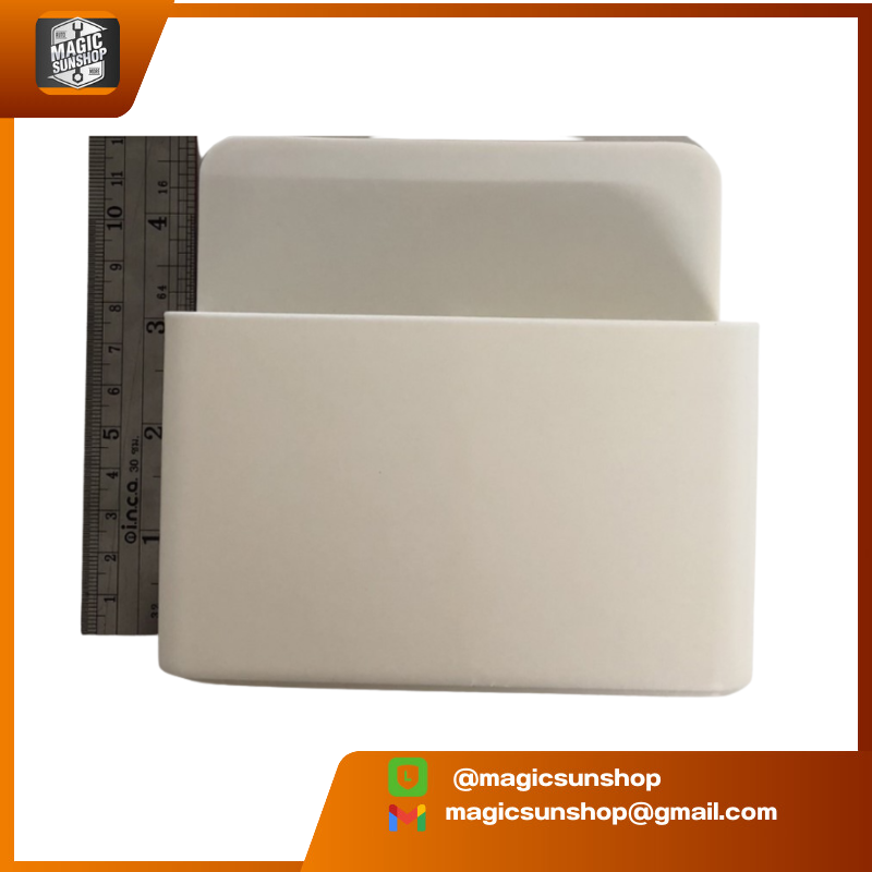 925810 กล่องเก็บปากกาและแปรงลบกระดานไวท์บอร์ดแบบ 2 ช่อง แบบแม่เหล็กดูด สีขาว