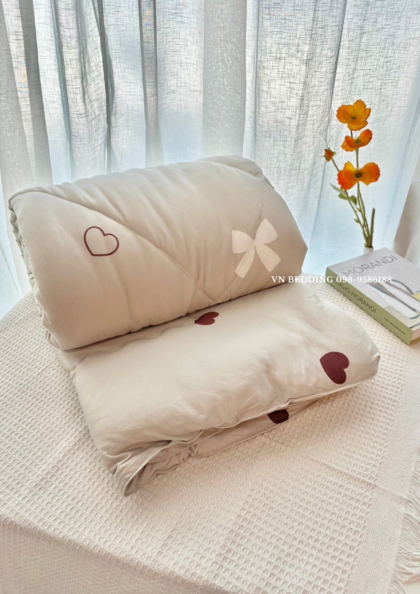 ผ้านวมใยไหมนม 6 ฟุต (6ผืนคละลาย)