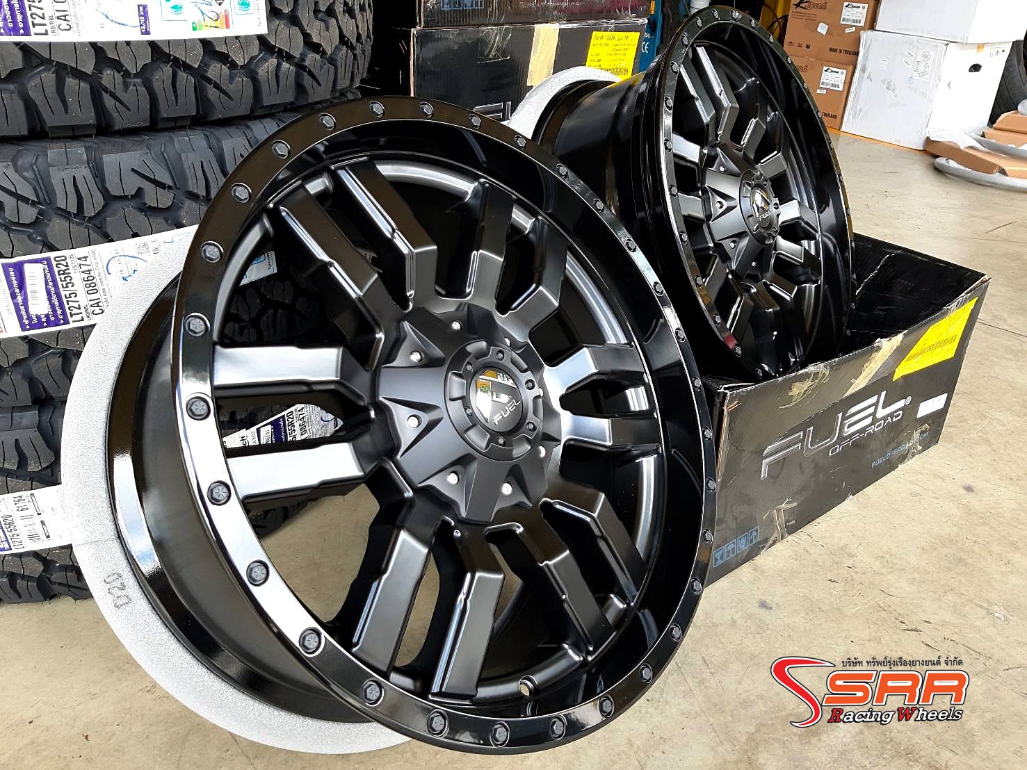 FUEL SLEDGE D596 ขอบ20x9 ET20 6x135/6x139.7 TWO-TONE BLACK