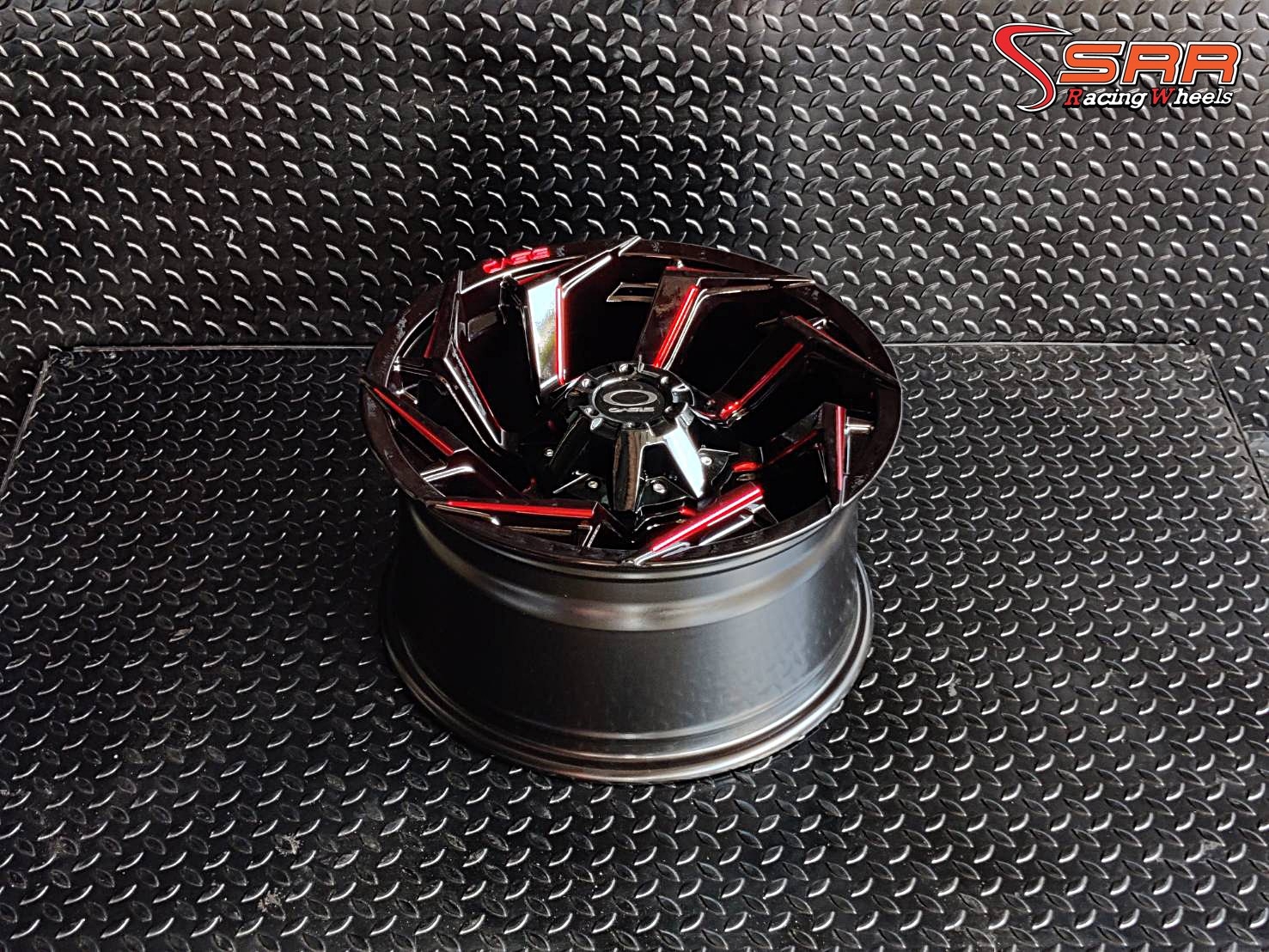 OASIS TORNADO ขอบ16 6H139.7 ET0 GLOSS BLACK+RED MILLING ราคาพิเศษ