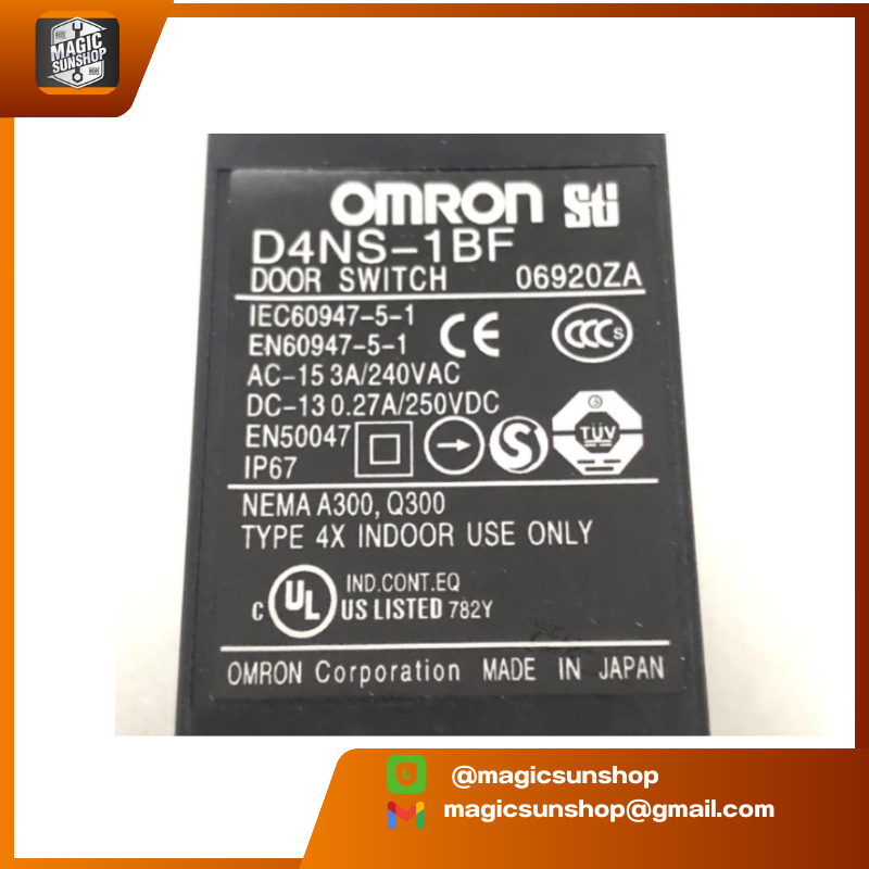 OMRON SAFETY DOOR SWITCH MODEL : D4NS-1BF / + MODEL : D4DS-K1